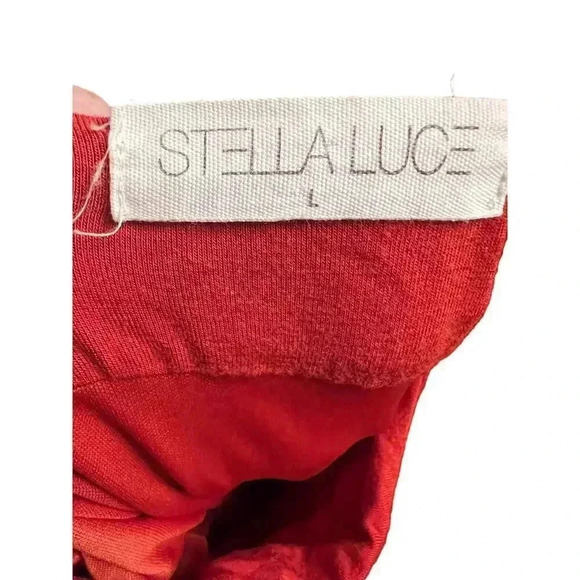 Stella Luce maxi dress cap sleeved lines size large burnt orange - Picture 4 of 4